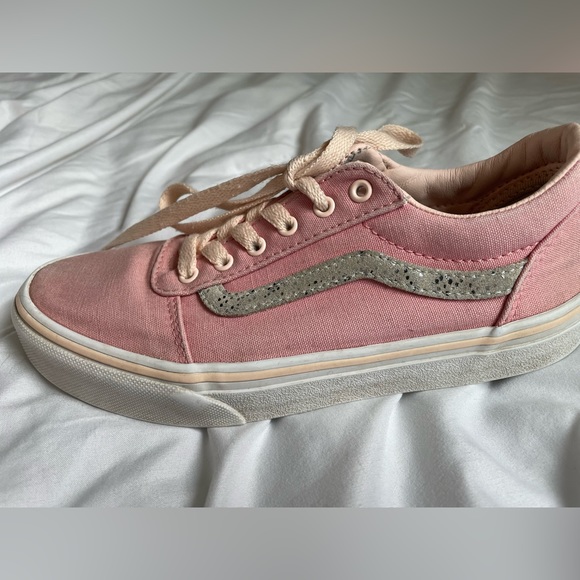 Girls Peach/Glitter Vans 🍑🪩 Good condition - Picture 6 of 8